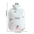 thumbnail image 2 of Xihbxyly Bolsa de Agua Caliente con Cubierta de Tela, Diseño Seguro y a Prueba de Explosiones, Exterior de Franela Suave, Ideal para Noches Frías de Invierno, Uso En Casa y Oficina, Tamaño 22 X 12,5, 2 of 2