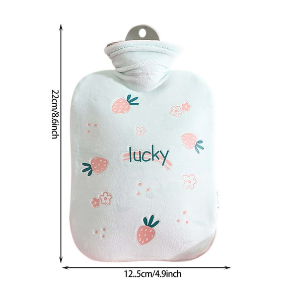 Moocorvic 1PC Plush Cloth Cover New Water Injection Hot Water Bottle Flushing Hand Warmer