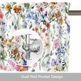 thumbnail image 6 of Spring Flower Valance Curtain Watercolor Colored Floral Garden Window Valances Rod Pocket Short Curtains Window Treatments for Kitchen Bedroom Bathroom Laundry 56" x 16", 6 of 9