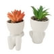 thumbnail image 1 of 2 Piezas De Decoración De Macetas Suculentas Artificiales, Linda Decoración Suculenta Falsa De Forma Humana Con Plantas Artificiales Para Estante De , Oficina, Decoración, 1 of 7