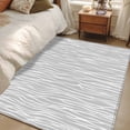 thumbnail image 4 of Area Rug for Living Room, Gray Lines Non-Slip Indoor Large Carpet for Bedroom/Dining Room, Vintage Wave Stripes Texture Simple Washable Low-Profile Rectangle Floor Mat Runner Rugs - 3 x 5 Ft, 4 of 8