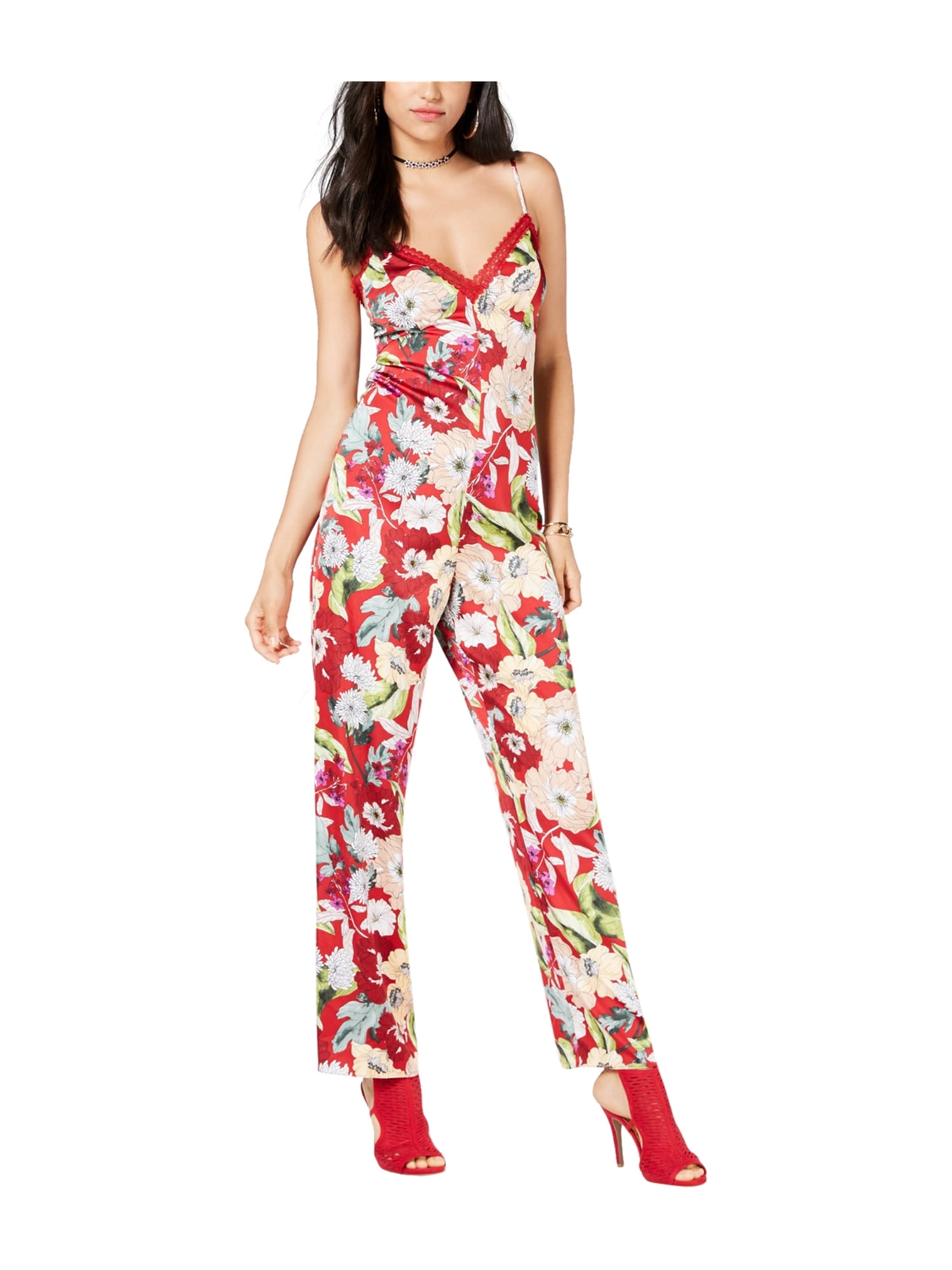 guess floral jumpsuit