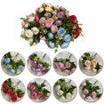 thumbnail image 3 of TQEHS Simulación de flores para decoración de sala de estar, flores artificiales, tienda para el hogar, Pla B9B7, 3 of 6