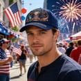 thumbnail image 6 of TOWED22 250 Anniversary USA Hat - 250 Year American Anniversary Hat Eagle Liberty Bell Statue of Liberty Patriotic Embroidered Hats A, 6 of 9
