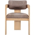 thumbnail image 2 of Pemberly Row Brown Linen Textured Fabric Dining Chair (Set of 2), 2 of 11