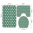 thumbnail image 3 of Green Christmas Tree and Snowflake Pattern Bathroom Rugs Sets 3 Piece,Toilet Cover Set,Absorbent Non Slip Bathroom Mats Sets with U-Shaped Contour Rug Toilet Rug Set, 3 of 5