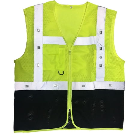 

High Visibility Safety Vest with LED Lights