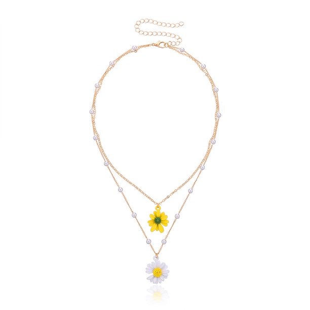 Qarigey Collar de mujer de doble capa de perlas, cumpleaños, vacaciones, boda, trabajo, fecha, cadena, Gargantilla, joyería de moda para Ropa, zapatos y accesorios Miscelánea