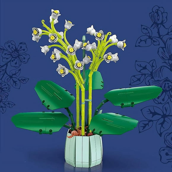 Lishi Artificial Orchid Plant Building Set - Home or Office Décor - Compatible with Lego Flowers - Ideal Gift for Her