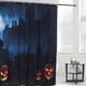 thumbnail image 4 of 188x188cm Patrón de calabaza con temática de Halloween Cortina de ducha impermeable Suministros de baño, 4 of 8