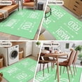 thumbnail image 5 of Laundry Washable Area Rug 4x6 Wash Dry Fold Repeat Arrows Love Heart Green Low-Profile Large Area Rugs with Non Slip Backing Indoor Floor Carpet for Entrance Living Room Bedroom Home Office, 5 of 9