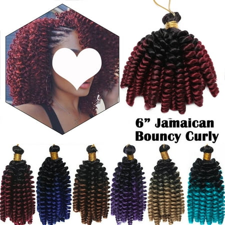 S-noilite 6 inch Ombre Fluffy Spring Twist Crochet Braiding Hair Bomb Twist Crochet Synthetic Hair Extension