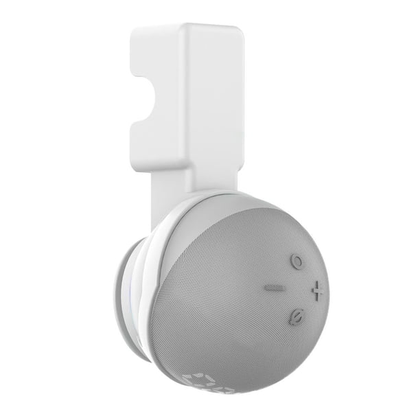 sweethay Soporte de pared de altavoz inteligente Soporte de montaje en pared Reproductor portátil Altavoz de ahorro de espacio para 4 Cables de audio/vídeo Blanco