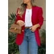 thumbnail image 5 of Blazer PRETTYGARDEN 2025 para mujer, casual, de negocios, color rojo, talla M, 5 of 6