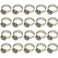 thumbnail image 1 of Abrazadera de manguera 20 piezas de acero inoxidable 304 para manguera flexible con diámetro exterior de 16-25 mm, ancho de clip de 8 mm, abrazadera de manguera robusta y resistente al óxido, 1 of 3