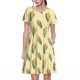 thumbnail image 1 of Balery Yellow Corn Vestidos sueltos de manga corta para mujer, vestidos de verano 2025, vestidos casuales de corte A con vuelo., 1 of 6