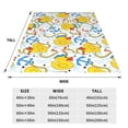 thumbnail image 3 of Honeii Ducks and Anchors Print Fleece Blanket - Throw Blanket for Bed, Sofa, Couch, Camping, and Travel , Microplush Ultra Soft Warm Blanket-80"x60", 3 of 7