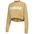 thumbnail image 2 of Women's Tan Florida Gators Raglan Cropped Sweatshirt & Sweatpants Set, 2 of 5
