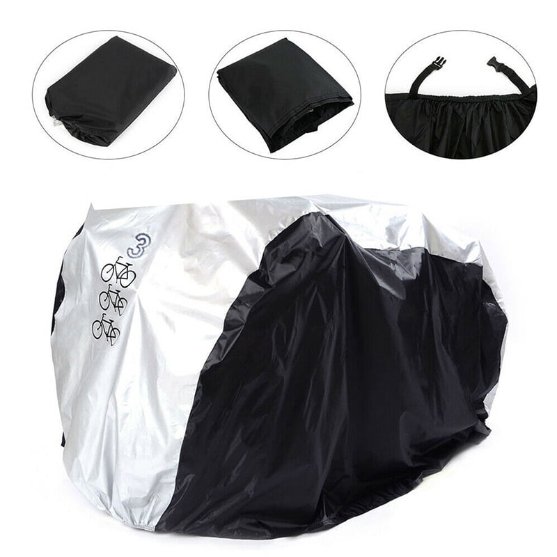 Details about   Universal Bicycle Cover Bike Sun Rain Snow Dust Proof UV Protector For 2 Bikes