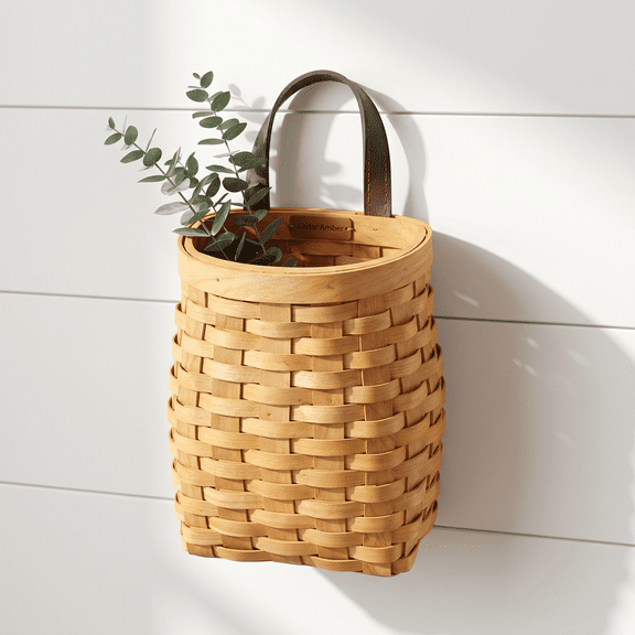 Wall Baskets, Multi-Use Storage Solutions – Wood Shavings Baskets, Plant Pots, Gourmet Bins, and Wall Hangers for Home, Garden, Wedding