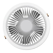 Outdoor Small LED Night Light Fan USB Cooling Fan for Hiking Home Office Travel White