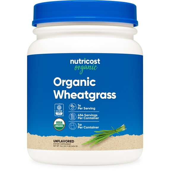 Nutricost Organic Wheatgrass Powder 1 lb, Non-GMO, Gluten Free Supplement