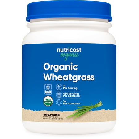 Nutricost Organic Wheatgrass Powder 1 lb, Non-GMO, Gluten Free Supplement