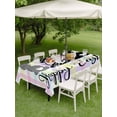 thumbnail image 2 of Rectangle Outdoor Tablecloth With Umbrella Hole And Zipper– Happy Easter Waterproof Patio Table Cover for Party, Picnic, Backyard, 60"x102" , Easter Bunny Tails Color Plaid, 2 of 8
