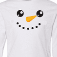 thumbnail image 4 of Inktastic Christmas Snowman, White Snowman, Carrot Nose Long Sleeve Youth T-Shirt, 4 of 5