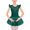 Dark Green, variant on Girls Ruffle Sleeve Shiny Ballet Leotard Tutu Dance Dresses for Ballerina Kids 3-11Y