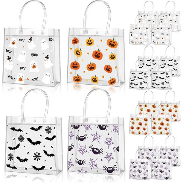 Bolsas de regalo Aliceset de plástico transparente para Halloween, 20 unidades, 20 x 20 x 8 cm