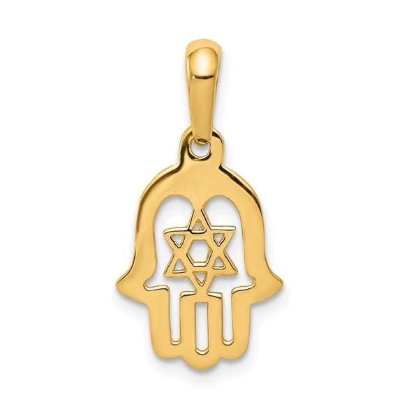 10k Star of David Chamseh Pendant