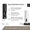 thumbnail image 4 of LARS NYSØM Electric Salt and Pepper Grinder Set I Automatic Salt and Pepper Mills with Adjustable Ceramic Grinder I USB Rechargeable Electric Spice Mill Set (Black/White), 4 of 7