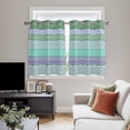 thumbnail image 4 of Purple Green Boho Kitchen Curtains Window Panels, Vintage Ethnic Tribe Abstract Art Insulated Window Treatment Curtain, Grommet Curtains for Bedroom/Living Room/Bathroom, 2 Piece 42"Wx45"L, 4 of 8