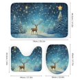 thumbnail image 3 of Christmas Elk Theme 4 Piece Shower Curtain Sets, Non-Slip Rugs, Toilet Lid Cover And Bath Mat, for Bathroom Decor Set, 72" X 72", 3 of 8