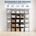 thumbnail image 3 of 12-Cube Entryway Storage Cabinet – Modular PVC Organizer Shelf, Stackable Design for Shoe Rack, Bookcase, or Closet Storage – Easy Assembly, Space-Saving Solution for Home – Black, 3 of 8