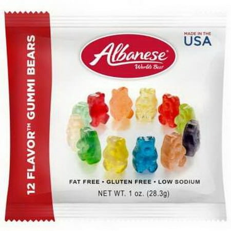 (Price/CASE)Albanese World's Best 53379 12 Flavor Gummi Bears 1 ounce Bag - 200 Per (The Best Gummy Bears)