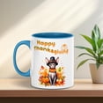 thumbnail image 5 of Happy Thanksgiving Sphynx Welcome Thankful Fall Autumn Pumpkin 11oz Accent Two-tone Mug Cat Lover Kitten Owner Gifts Idea Coffee Tea Cup - 02021, 5 of 5