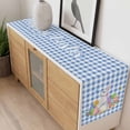 thumbnail image 4 of Easter Table Runner - 60 Inch Long, Kitchen Dining Table Runner Dresser Scarves, Spring Watercolor Bunny Eggs Butterflies Blue Plaid Farmhouse Decor for Coffee Tables Wedding Party Banquet, 4 of 8