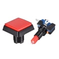 thumbnail image 2 of Uxcell Juego Botón de Presión 50x50 Cuadrado Interruptor de Botón LED de 12V con Microinterruptor Rojo, 2 of 5