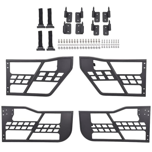 PIT66 Steel Tube Door Safari Without Mirrors Fit For Jeep Wrangler JK 4 doors 2007-2018