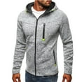 thumbnail image 3 of Men Zip Up Hoodies Casual Hooded Sweatshirt Jacket with Zip Pockets Lightweight Long Sleeve Sports Coat Fall Outerwear, 3 of 4
