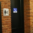 thumbnail image 4 of OULII 2Pcs Blue Acrylic Restroom Sign Directional Guidance for Shopping Center Childcare, 4 of 4