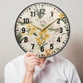 thumbnail image 6 of Yayeee Wall Clock Battery Operated 9.5" Silent Quartz Non-Ticking for Living Room Decor, White Rabbits, 6 of 8