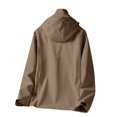 thumbnail image 3 of ZCFZJW Mens Rain Jacket Waterproof with Detachable Hood Trendy Fall Winter Big and Tall Long Sleeve Hiking Coat Lightweight Windbreaker with Pockets Khaki XXL, 3 of 5