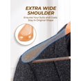 thumbnail image 5 of HOUSE DAY 6 pcs Wide Shoulder Wooden Hangers, Wood Suit Hangers with Non Slip Pant Holder,Natural, 5 of 9