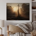 thumbnail image 2 of Designart "Healing Light Religious Cross wall art" Spiritual Print on Natural Pine Wood, 2 of 5