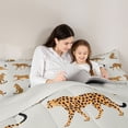 thumbnail image 5 of Castle Fairy Kids Teens Animal Leopard Twin Comforter Sets,Jungle Wildlife Bedding Set, 5 of 8