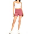 thumbnail image 4 of Women's Casual Stretch Side Ruche Detail Solid Shorts Pants, 4 of 4