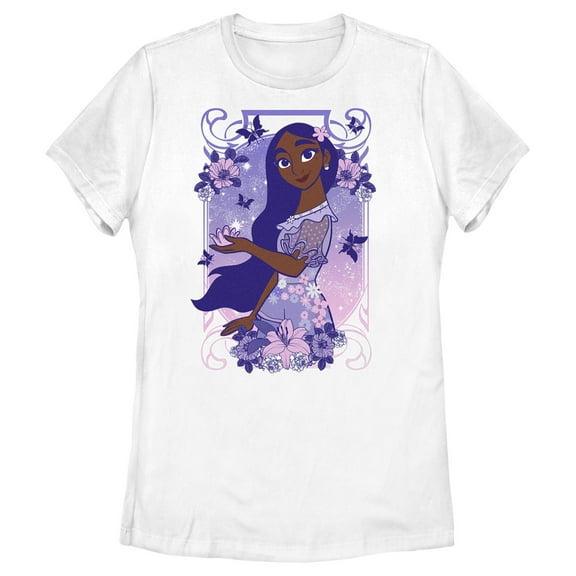 Women's Encanto Isabela Pretty in Purple Graphic Tee White Large